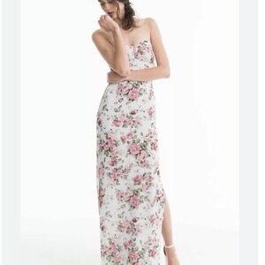 Love story Joanna August Floral Strapless Maxi Dress